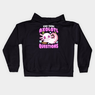 Funny You Sure Axolotl Questions Walking Fish Pun Kids Hoodie